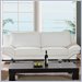 Global Furniture USA 757 Series White Leather Sofa