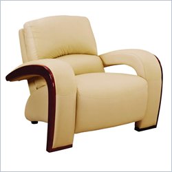 Global Furniture USA Alexander Sofa Chair in Tan Leather Furniture Living Room Club Chairs Global Furniture USA 156208