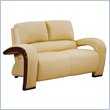 Global Furniture USA Alexander Loveseat in Tan Leather