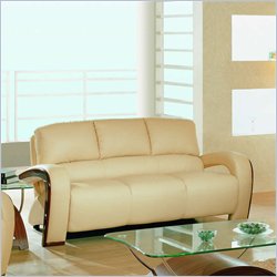 Global Furniture USA Alexander Tan Leather Sofa