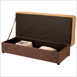 Global Furniture USA Microfiber Ottoman Coffee Table with Storage
