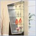 Global Furniture USA Angled Display Unit in Black and Silver
