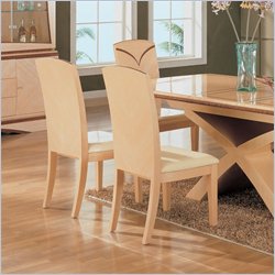 Global Furniture USA Ashley Wood Dining Side Chair in Light Oak Finish