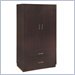 Global Furniture USA Verona 2 Drawer Wardrobe Armoire in Wenge Wood Veneer