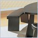 Global Furniture USA Wood Dining Side Bench Chair with Dark Brown Cushion