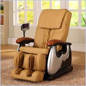 Global Furniture USA Black or Camel Massage Chair with MP3 Player and Speaker