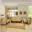 Global Furniture USA 9110 Series Tufted Back 3 Piece Sofa Set