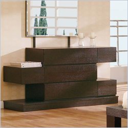 Global Furniture USA Soho 6 Drawer Dresser in Wenge