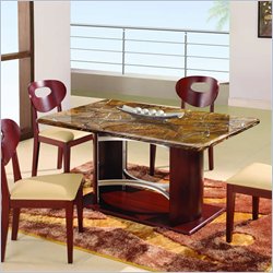 Global Furniture USA 5 Pc Mahogany Table Set