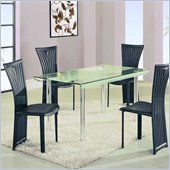 Global Furniture USA 5 PC Glass Top Dining Table Set