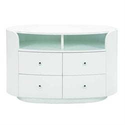 Global Furniture USA Entertainment TV Stand in White