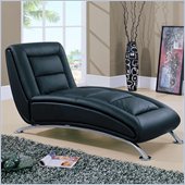 Global Furniture USA Black Chaise Lounge