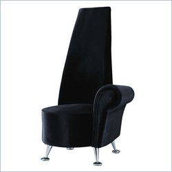 Global Furniture USA Black Velvet Arm Chair