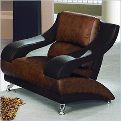 Global Furniture USA Breken Leather Match Chair in Tan and Brown Best Price