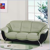 rent to own furniture Global Furniture USA Chartis Bonded Leather Sofa in Grey and Black