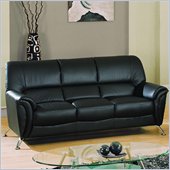 rent to own furniture Global Furniture USA Evan Vinyl Sofa in Black