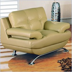 Global Furniture USA Meline Bonded Leather Match Chair in Cappuccino Furniture Living Room Club Chairs Global Furniture USA 332484