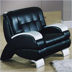 Global Furniture USA Sonda Black Bonded Leather Match Chair