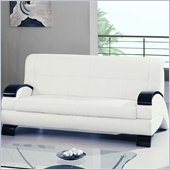 rent to own furniture Global Furniture USA Sonda White Bonded Leather Match Sofa