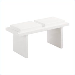 Global Furniture USA Lony Dining Bench in White