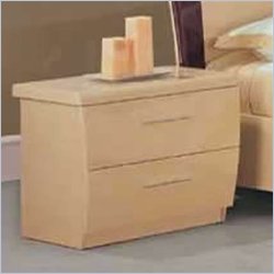 Global Furniture USA Linda Two Drawer Nightstand in Beige