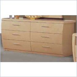 Global Furniture USA Linda Six Drawer Dresser in Beige