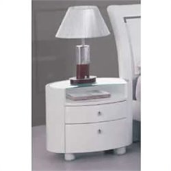 Global Furniture USA Emily Night Stand in White