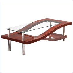 Global Furniture USA Modern Occasional Coffee Table in Glossy Mahogany