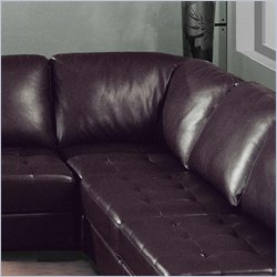 Global Furniture USA Dark Brown Bonded Leather Corner Chair