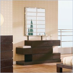 Global Furniture USA Soho Dresser and Mirror Set in Wenge