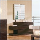 Global Furniture USA Soho Dresser and Mirror Set in Wenge