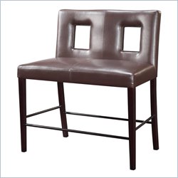 Global Furniture USA G072 Bar Bench with Brown Cushion