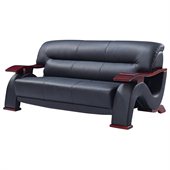 Global Furniture USA 2033 Sofa in Black Leather Match