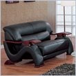 ADD TO YOUR SET: Global Furniture USA 2033 Love Seat in Black Leather Match