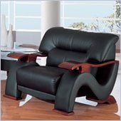 Global Furniture USA 2033 Chair in Black Leather Match