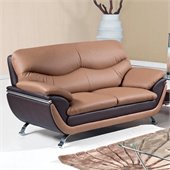 Global Furniture USA 2106 Love Seat in Light/Dark Brown