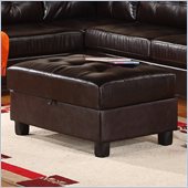 Global Furniture USA 5190 Leather Storage Ottoman in Espresso