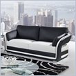 ADD TO YOUR SET: Global Furniture USA A189 Bonded Leather Sofa in Black/White