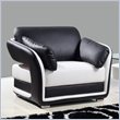 ADD TO YOUR SET: Global Furniture USA A189 Bonded Leather Chair in Black/White