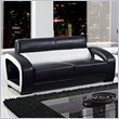 ADD TO YOUR SET: Global Furniture USA A199 Ultra Bonded Leather Sofa in Black/White