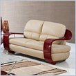 ADD TO YOUR SET: Global Furniture USA A230 Leather Match Loveseat in Cappuccino