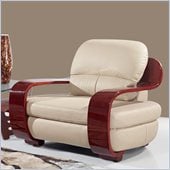 Global Furniture USA A230 Leather Match Chair in Cappuccino