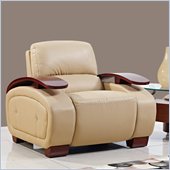 Global Furniture USA A223 Bonded Leather Chair in Cappuccino