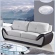 ADD TO YOUR SET: Global Furniture USA 3250 Bonded Leather Sofa in Grey/Black