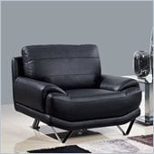 Global Furniture USA 4030 Leather Chair in Black