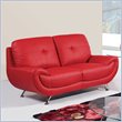 ADD TO YOUR SET: Global Furniture USA 4120 Leather Loveseat in Red