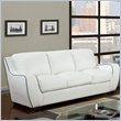 ADD TO YOUR SET: Global Furniture USA 8080 Sofa in White with Black Welt