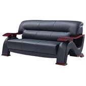 Global Furniture USA 2033 Sofa in Black Bonded Leather