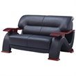 ADD TO YOUR SET: Global Furniture USA 2033 Loveseat in Black Bonded Leather