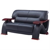 Global Furniture USA 2033 Loveseat in Black Bonded Leather